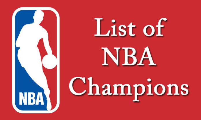 List of NBA Champions - Basketball - Complete NBA Championship List 1947 - 2022